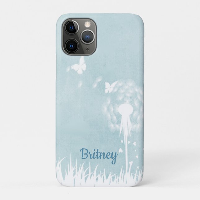 Coques Case-Mate iPhone Dandelions, papillons et Ciel bleu (Dos)