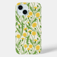 Dandelions, vert, jaune et blanc