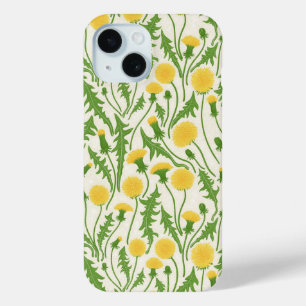 Coque Case-Mate iPhone Dandelions, vert, jaune et blanc