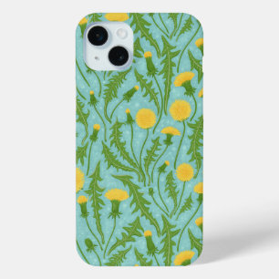 Coque Case-Mate iPhone Dandelions, vert, jaune et bleu