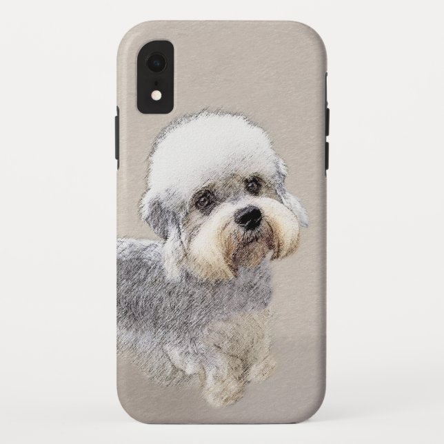 Coques Case-Mate iPhone Dandie Dinmont Terrier Peinture Chien Art original (Dos)
