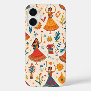 Coque Pour iPhone 16 Dandiya Nights Motif sans mer - Festival indien