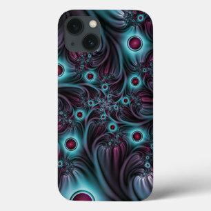 Etui iPhone Case-Mate Dans la profondeur Bleu rose Abstrait Fractal Art