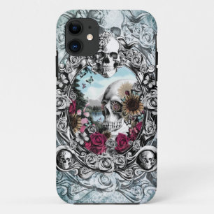 Coque iPhone 11 Dans le crâne de paysage de miroir