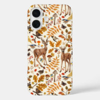 Dans les bois / Cerf d'automne sur le blanc