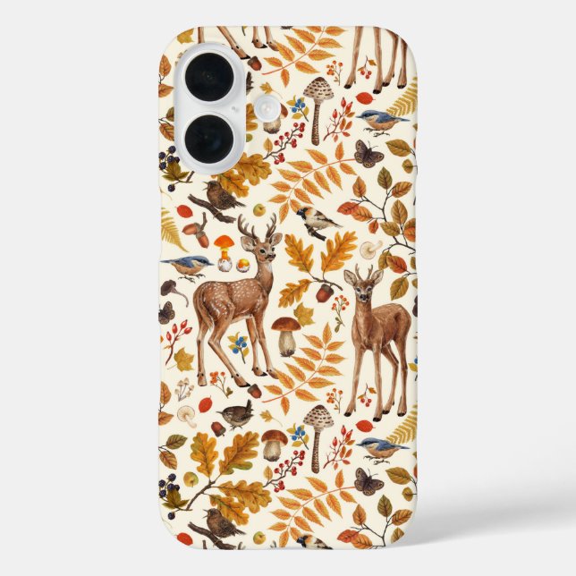 Coques Case-Mate iPhone Dans les bois / Cerf d'automne sur le blanc (Verso)