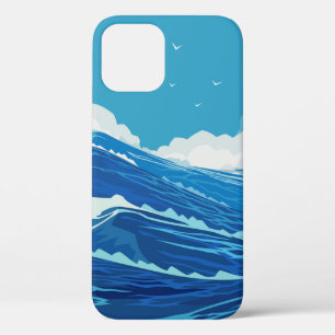 Case-Mate iPhone Case Dans l'océan. Belles grandes vagues et bleu