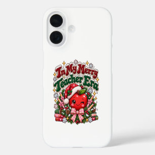 Coque Pour iPhone 16 Dans Mon Ère de Professeur Joyeux Noël Apple Perso