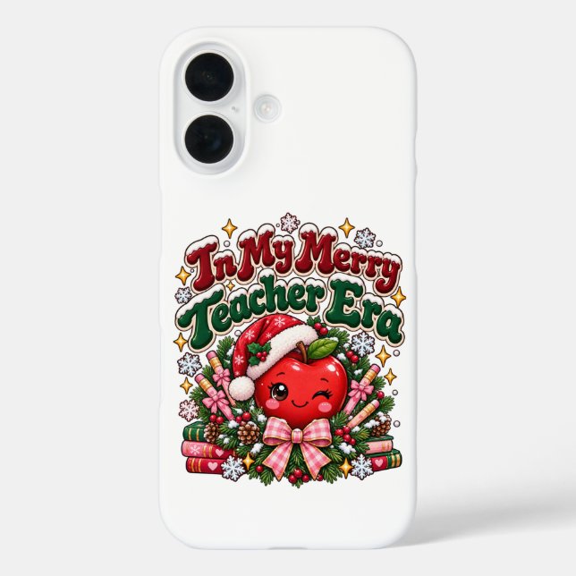 Coques Case-Mate iPhone Dans Mon Ère de Professeur Joyeux Noël Apple Perso (Verso)