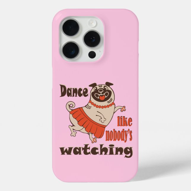 Coques Case-Mate iPhone Danse comme personne ne regarde poule Carlin chien (Verso)