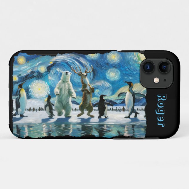 Coques Case-Mate iPhone Danse en ligne arctique personnalisable  (Dos (Horizontal))