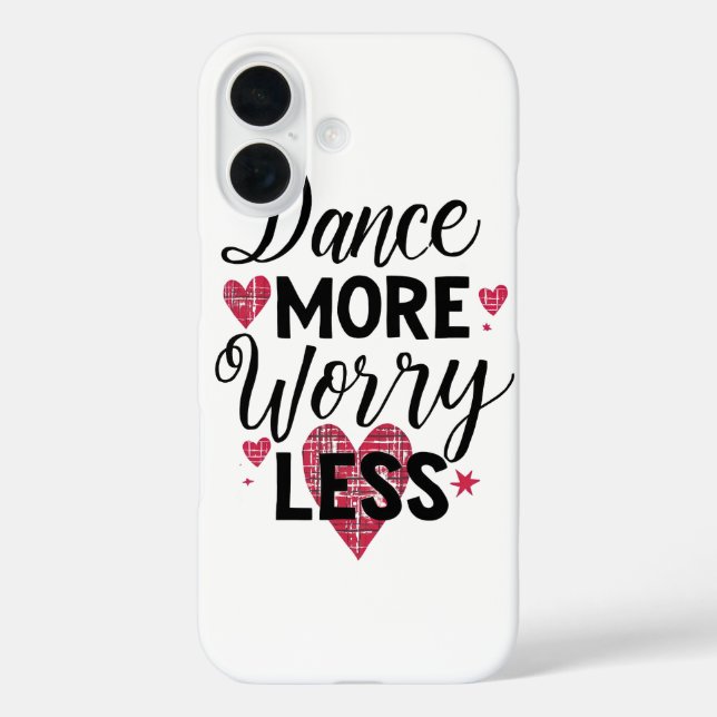 Coques Case-Mate iPhone Danse Mignonne Plus de Soucis Moins de Cœurs Roses (Verso)