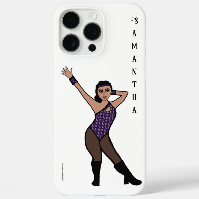 Coques Case-Mate iPhone Danseur Personnalisé Impression Violet Argent #2 (Verso)