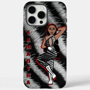 Coque iPhone 16 Pro Max Danseur personnalisé Red Zebra #1