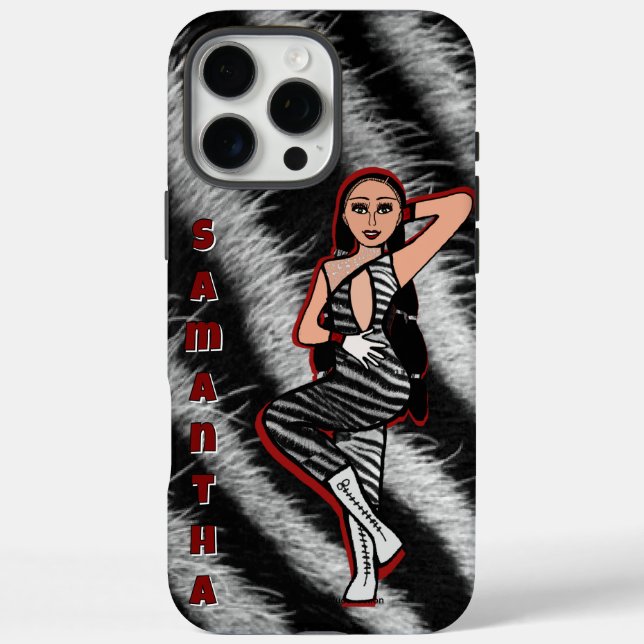 Coques Case-Mate iPhone Danseur personnalisé Red Zebra #2 (Verso)