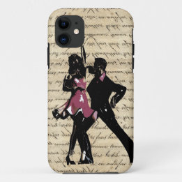 Etui iPhone Case-Mate Danseurs de salle de bal sur le papier vintage