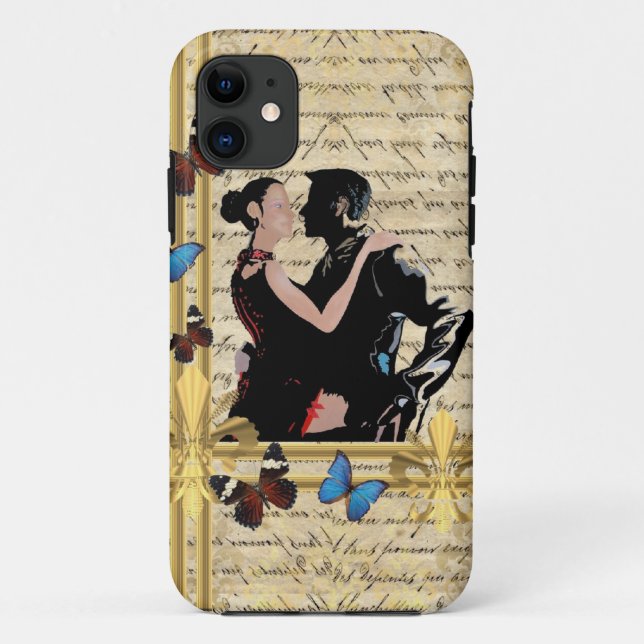 Coques Case-Mate iPhone Danseurs vintages de tango. (Dos)