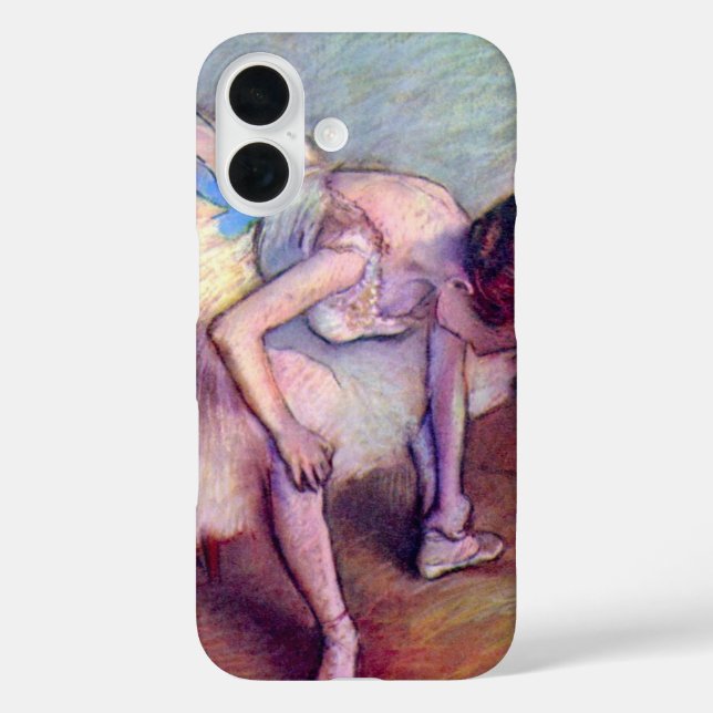 Coques Case-Mate iPhone Danseuse assise par Edgar Degas, Art de ballet vin (Verso)