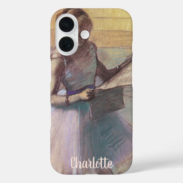 Coques Case-Mate iPhone Danseuse au repos d'Edgar Degas, Art de ballet vin (Verso)