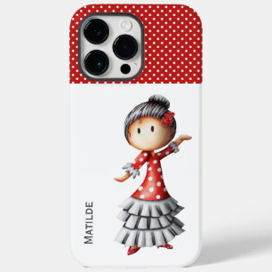 Coque Case-Mate iPhone Danseuse de flamenco Sevillana Dot de Polka Rouge