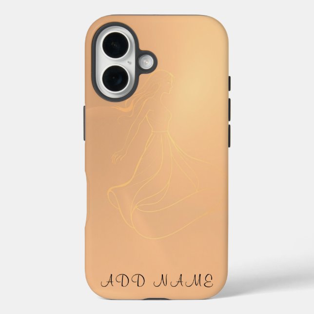 Coques Case-Mate iPhone Danseuse éthérée en Lumière Dorée Elégant Mur Art (Verso)