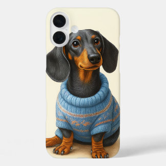 Coque Pour iPhone 16 Plus Dapper Dachshund