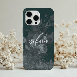 Coque Case-Mate iPhone Dark Academia Floral Still Life Green