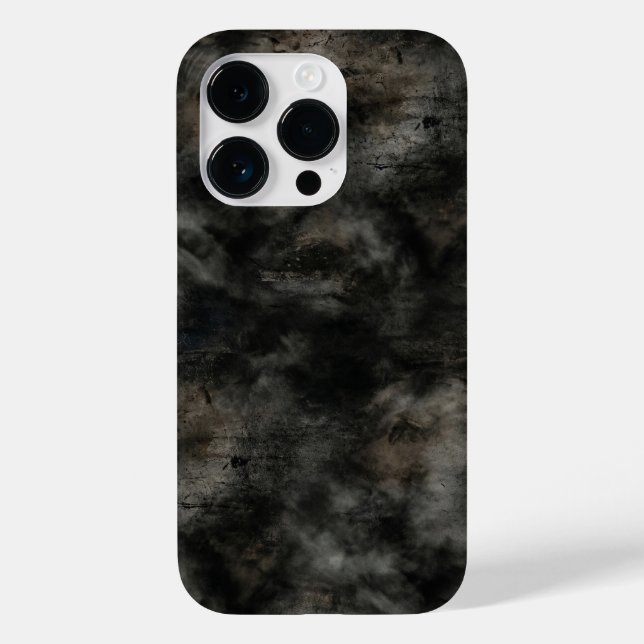 Coques Case-Mate iPhone Dark Charcoal Smoke Grunge Texture iPhone Case (Verso)