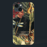 Coque Case-Mate iPhone Dark Nature Scene par Vision Studio<br><div class="desc">Cette scène de nature sombre montre deux papillons et une libellule se rassemblant au-dessus de feuilles verts profonds et une belle fleur. On entend presque les coups d'ailes pendant que l'on étudie la pièce. Si vous aimez la nature,  vous apprécierez ce tableau. Achète ta copie aujourd'hui !</div>