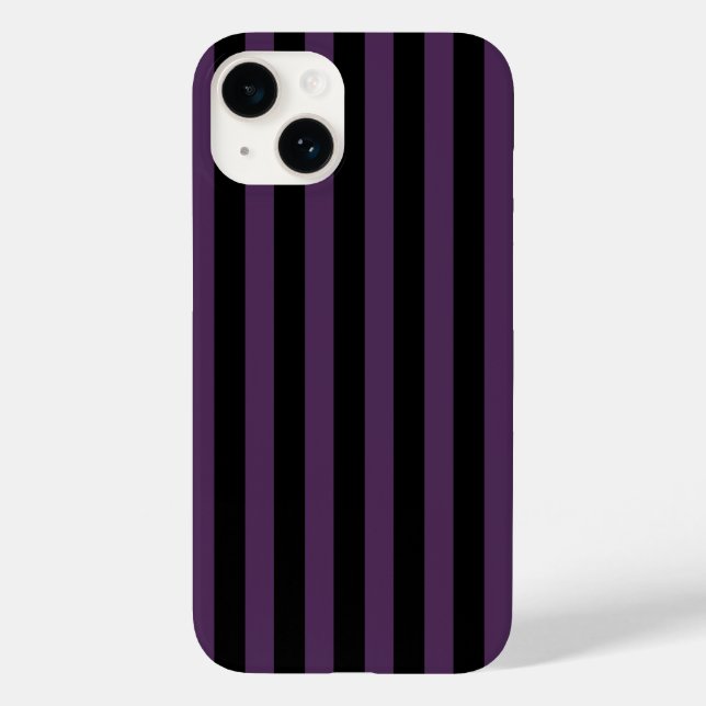 Coques Case-Mate iPhone Dark purple and black stripes (Verso)