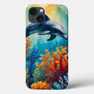 Case-Mate iPhone Case Dauphin gracieux dans Coral Paradise