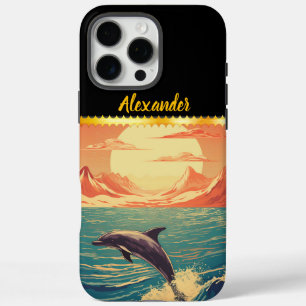 Coque iPhone 16 Pro Max Dauphin sautant gracieusement à travers l'océan