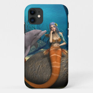 Coque Case-Mate iPhone Dauphine sirène rêveuse Art fantastique sous-marin