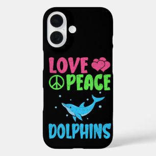Coque Pour iPhone 16 Dauphins Amour Paix Animaux Marins Mignons Amoureu