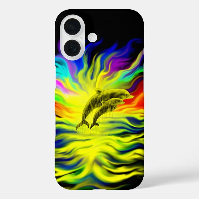 Coques Case-Mate iPhone Dauphins au soleil (Verso)