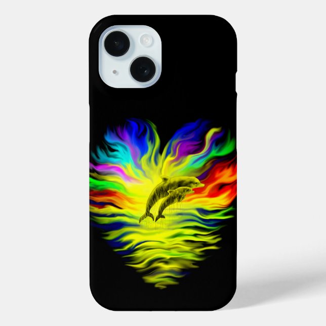Coques Case-Mate iPhone Dauphins dans la lumière du soleil (Verso)