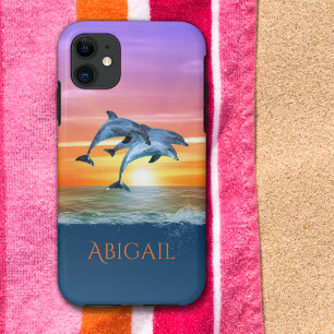 Case-Mate iPhone Case Dauphins de coucher de soleil vibrants et personna