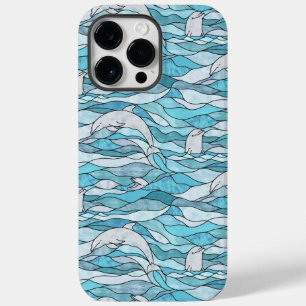 Coque Case-Mate iPhone Dauphins de verre tendu de l'océan bleu