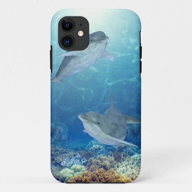 Coques Case-Mate iPhone dauphins heureux (Dos)