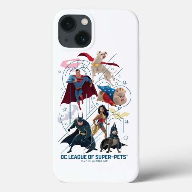 Coques Case-Mate iPhone DC Trinity Heroes & Super-Pets (Verso)