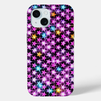 Coque Case-Mate iPhone de belles étoiles violettes colorées brillantes