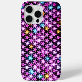 Coque Case-Mate iPhone de belles étoiles violettes colorées brillantes