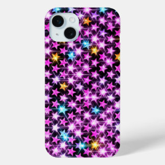Coque Case-Mate iPhone de belles étoiles violettes colorées brillantes