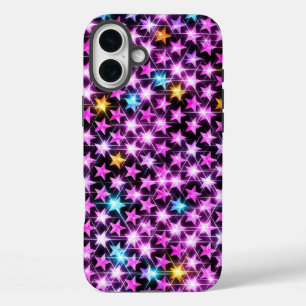 Coque Pour iPhone 16 Plus de belles étoiles violettes colorées brillantes