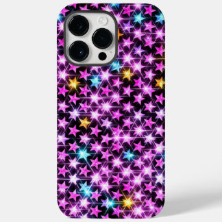 Coque Case-Mate iPhone de belles étoiles violettes colorées brillantes