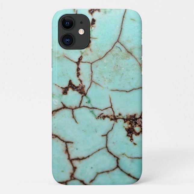 Coques Case-Mate iPhone De la série Gemstone - Turquoise Cracked (Dos)