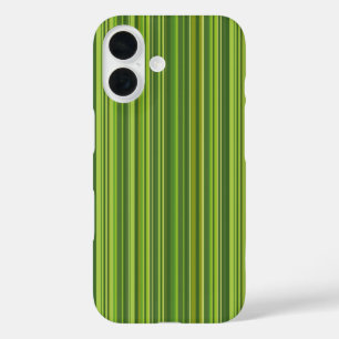 Coque Pour iPhone 16 De nombreuses bandes multicolores en vert