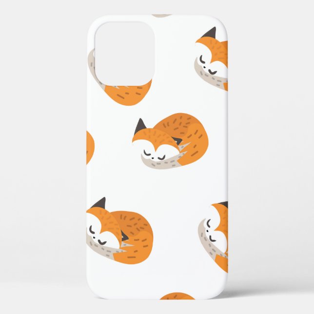 Coques Case-Mate iPhone De petits mignons renards dorment sur un arrière - (Verso)
