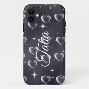 Case-Mate iPhone Case Début des années 2000 Black and White Heart Old Sc