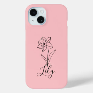 Coque Case-Mate iPhone Décembre personnalisé Narcisse Cadeau Fleur de nai